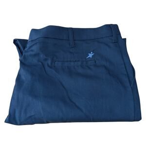 Blue Cargo Work Pants Mens size 48x33 48 with Pockets Aramark Navy